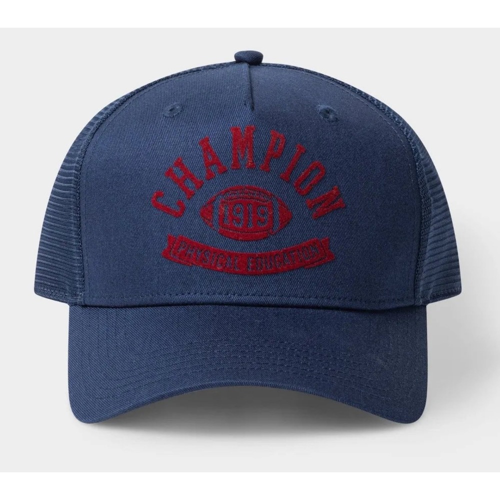 Champion Adult Phys Ed Twill Trucker Hat - Navy